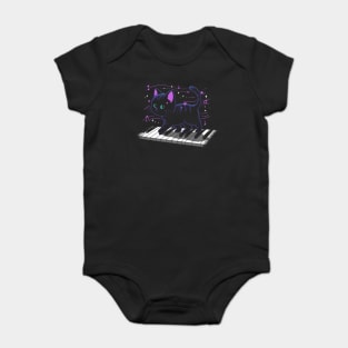 Purrfect Meowlody: Piano Paws Baby Bodysuit